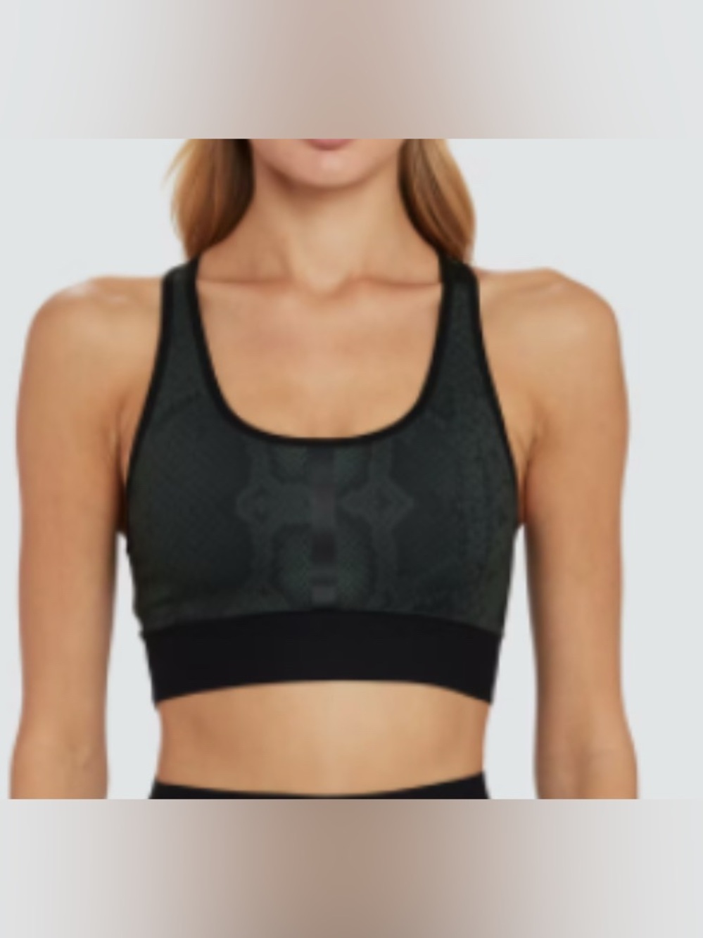 Ultracor Terrain Python Snake Print Women's Sports Bra Top SZ S